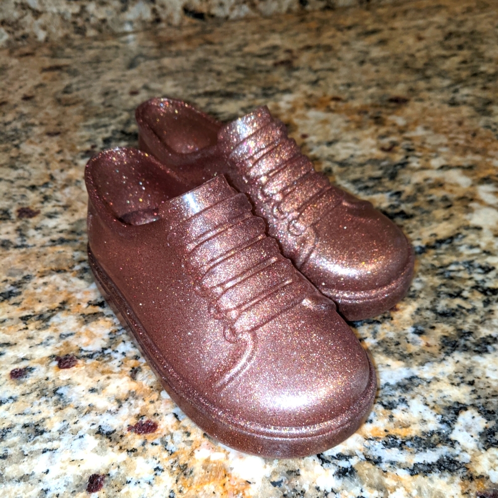 Mini Melissa Pink Sparkle Shoes!